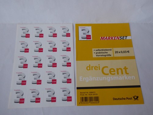 Cent ergänzungsmarke - 3,