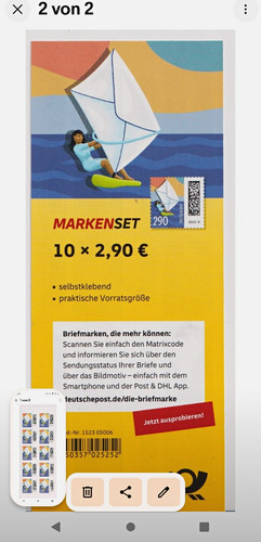 Briefmarken bogen 10x - 10x, 2,90€